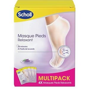 Scholl - Lot de 4 - Masques voor Voeten - Lavendel - Soin des Pieds - 4 Pairs