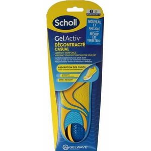 Scholl GelActiv Casual inlegzolen voor damesschoenen, comfort versterkt door traagschuim en GelWave-technologie, de hele dag lang, maat 35,5 tot 40,5