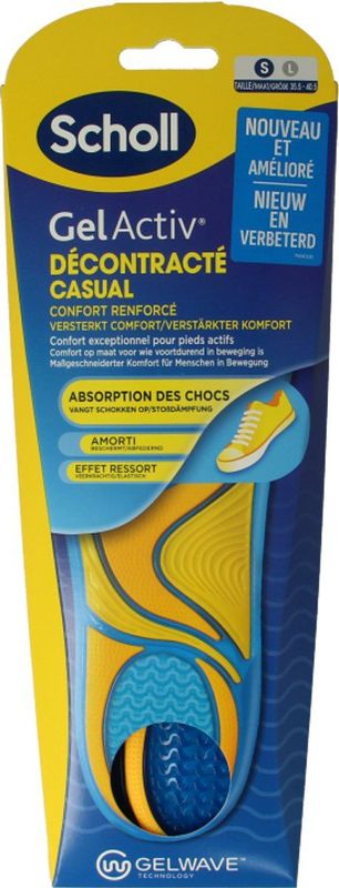 Scholl GelActiv Inlegzolen Casual Small Maat 35.5-40.5 1 paar