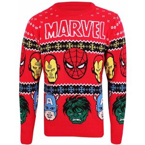Marvel - Kersttrui - Rood - 100% Acryl