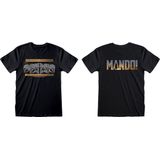 T-shirt - Zwart - The Mandalorian - Korte Mouwen - Uniseks