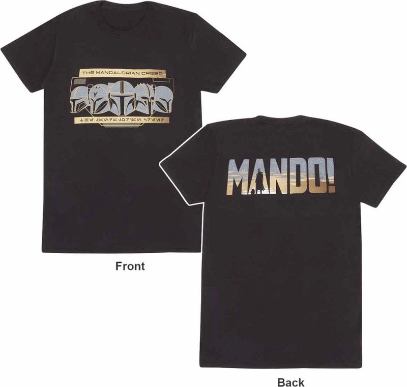 T-shirt - Zwart - The Mandalorian - Korte Mouwen - Uniseks