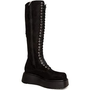 LAMODA Dames Inclusion Knee High Boot, Black Suède., 40 EU