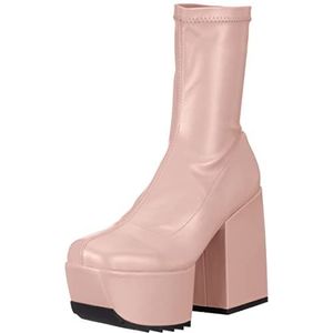 LAMODA Dames Pretty Please Mid Calf Boot, roze PU, 41 EU