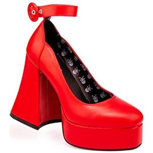 LAMODA Last Flight Court Shoe voor dames, Red Pu, 39 EU