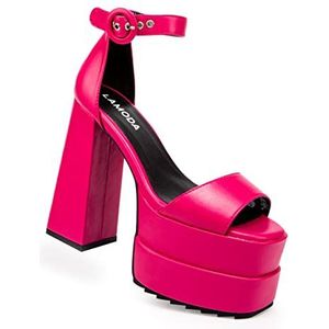 LAMODA Just Coz, damessandalen met hak, Fuchsia Pu, 40 EU
