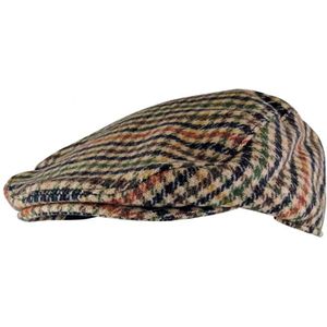 Heren Tweed Flat Cap Sock Snob Newsboy Style - GL228 Beige / Rood