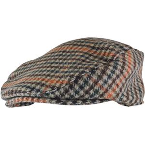 Heren Tweed Flat Cap Sock Snob Newsboy Style - GL228 Rood / Groen