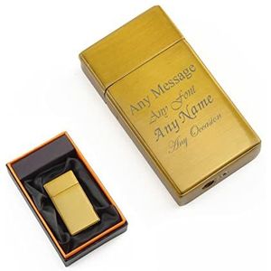 Gepersonaliseerde gegraveerde gouden fakkel gasstraalaansteker, wordt geleverd met presentatiedoos, elk berichtontwerp, cadeau voor hem, opa, vaderdagcadeau, gegraveerd in het Verenigd Koninkrijk