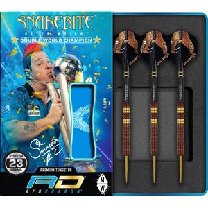 RED DRAGON - Peter Wright Snakebite Copper Fusion: Steeltip Tungsten Dartpijlen Professioneel - 23 gram