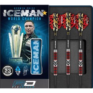 RED DRAGON - Gerwyn Price Iceman Firebird: Steeltip Tungsten Dartpijlen Professioneel - 23 gram