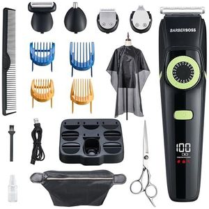 Barberboss Baardtrimmer Mannen & Tondeuse Mannen, Neus Trimmer Mannen, Mens Grooming Kits, Waterproof-QR-6090