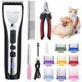 BarberBoss Hondentondeuse Professioneel voor Dik Haar, Hondentrimmerset, Draadloze Hondentrimmer, Kattentondeuse voor Donzig Haar QR-9086