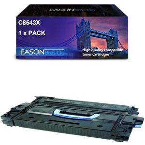EBL HP Compatible Laserjet 9000 Black Toner Cartridge C8543X, Page Yield 30,000