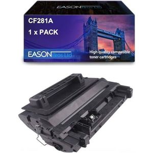 EBL HP Compatible Laserjet Ent MFP M630 Black Toner Cartridge CF281A, Page Yield 10,500