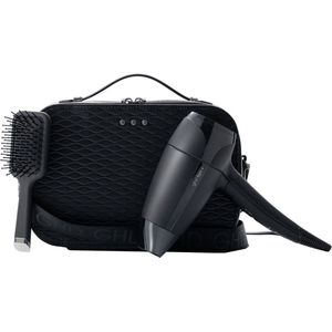 ghd Flight+ Travel Hairdryer Giftset - Zwart - Inclusief Paddle Brush en Etui
