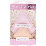 Brushworks - Triangular Powder Puff Duo - Make-up Spons - 2 Stuks - Cosmetica