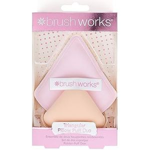 Brushworks - Triangular Powder Puff Duo - Make-up Spons - 2 Stuks - Cosmetica