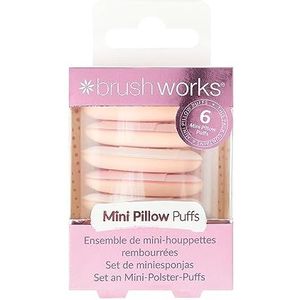 Brushworks Mini Kussen Puff Beauty Sponzen - 6 Pack
