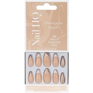 Nail HQ - Almond - Kunstnagels - Sparkling Wine - 24 Stuks