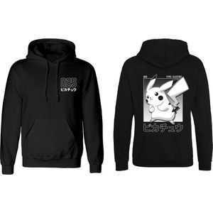 Uniseks Hoodie Pokémon Halftone Pikachu Zwart - L