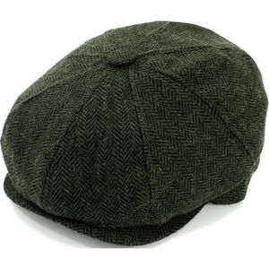 Baker Boy cap 8 panel Green Herringbone van Sophos lifestyle maat XL (60cm)