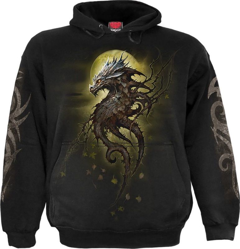 Spiral - Hoodie - Zwart - 100% Katoen - Fleece