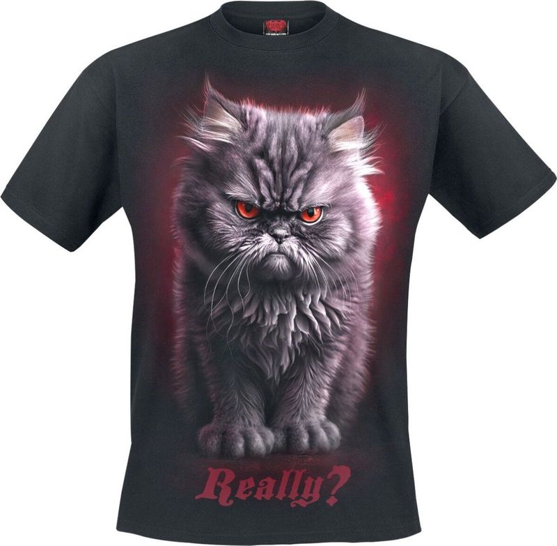 Spiral - Anger Management - T-shirt - Zwart - Met Print Op De Voorkant