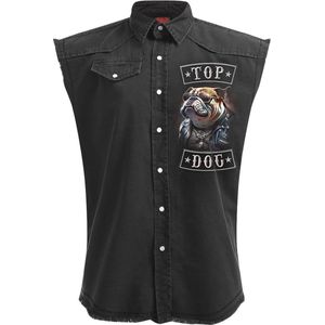 Spiral Top Dog Vest zwart XXL 100% katoen Biker, Dieren, Rock wear