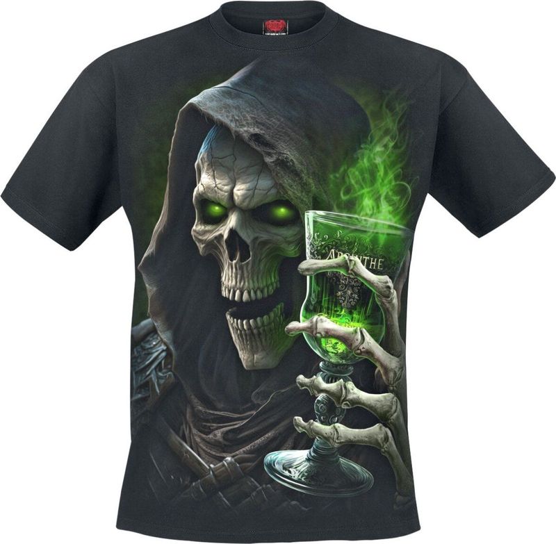 Spiral - The Green Fairy - T-shirt - Zwart