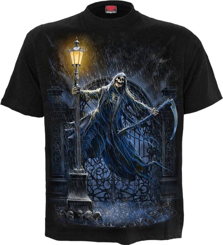 Spiral - Reaping in the Rain - T-shirt - Zwart - Katoen