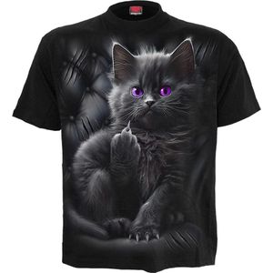 Spiral - Cattitude - T-shirt - Zwart