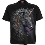 Spiral - Keltische Eenhoorn - T-shirt - Zwart - 100% Katoen