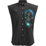 Spiral Dead Metal Vest zwart 4XL 100% katoen Biker, Horror, Rock wear, Schedels