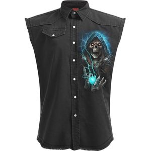 Spiral Dead Metal Vest zwart 4XL 100% katoen Biker, Horror, Rock wear, Schedels