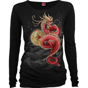Spiral Shenlong Dames Shirt met lange mouwen - zwart - XL