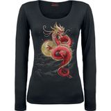 Spiral Shenlong Dames Shirt met lange mouwen - zwart - XL