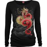Spiral Shenlong Dames Shirt met lange mouwen - zwart - XL