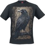 Spiral - Raven Wise - T-shirt - Zwart - Heren