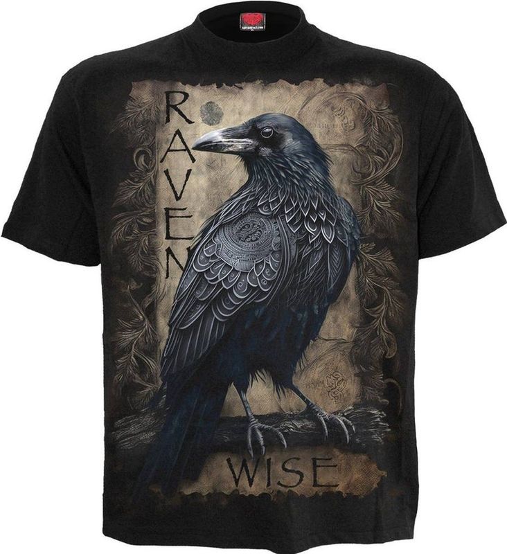 Spiral - Raven Wise - T-shirt - Zwart - Heren