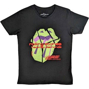 The Rolling Stones - Hackney Diamonds Neon Tongue Heren T-shirt Zwart