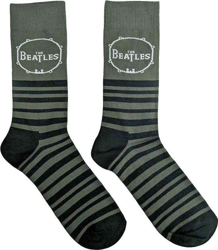 The Beatles - Drum And Stripes - Enkelsokken - One Size