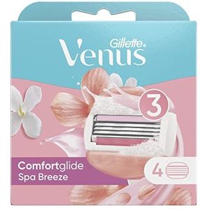 Gillette Venus Comfortglide Spa Breeze 2in1 Scheermesjes, Pak Van 4, Met Scheergelstrips, Geen Scheercrème Nodig