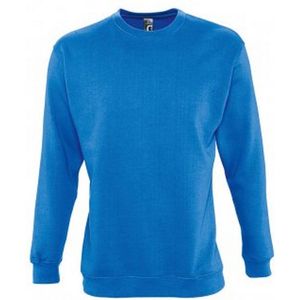 SOLS Heren Supreme Plain Cotton Rich Sweatshirt (Koningsblauw)
