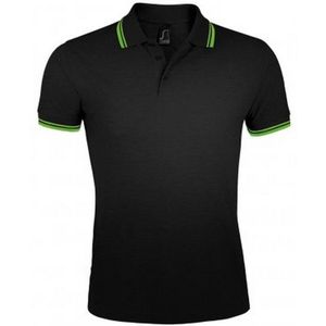 Kariban Heren Poloshirt met korte mouwen (Dual Colour) (Zwart/Kalk)