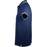 SOLS Prins Unisex Contrast Pique Korte Mouw Katoenen Poloshirt (Franse marine Wit)