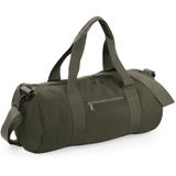 Bagbase Gewoon Varsity Barrel / Duffle Bag (20 Liter) (Militair Groen/Militair Groen)