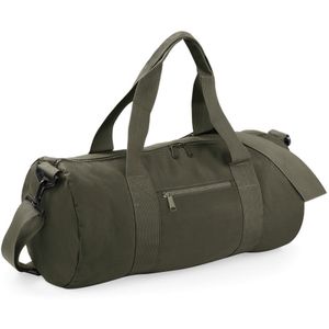 Bagbase Gewoon Varsity Barrel / Duffle Bag (20 Liter)  (Militair Groen/Militair Groen)
