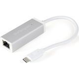 StarTech.com USB-C-naar-RJ45 Gigabit Ethernet-netwerkadapter – USB type-C naar RJ45 – M/F – zilver (US1GC30A)
