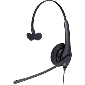 Jabra Biz 1500 Quick Disconnect On-Ear Mono Headset - bedrade hoofdtelefoon met microfoon met ruisonderdrukking en volume-piekbescherming voor kantoortelefoons, zwart